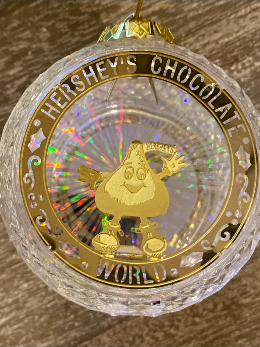 Vintage Hershey’s Chocolate World Plastic Kiss Christmas Ornament